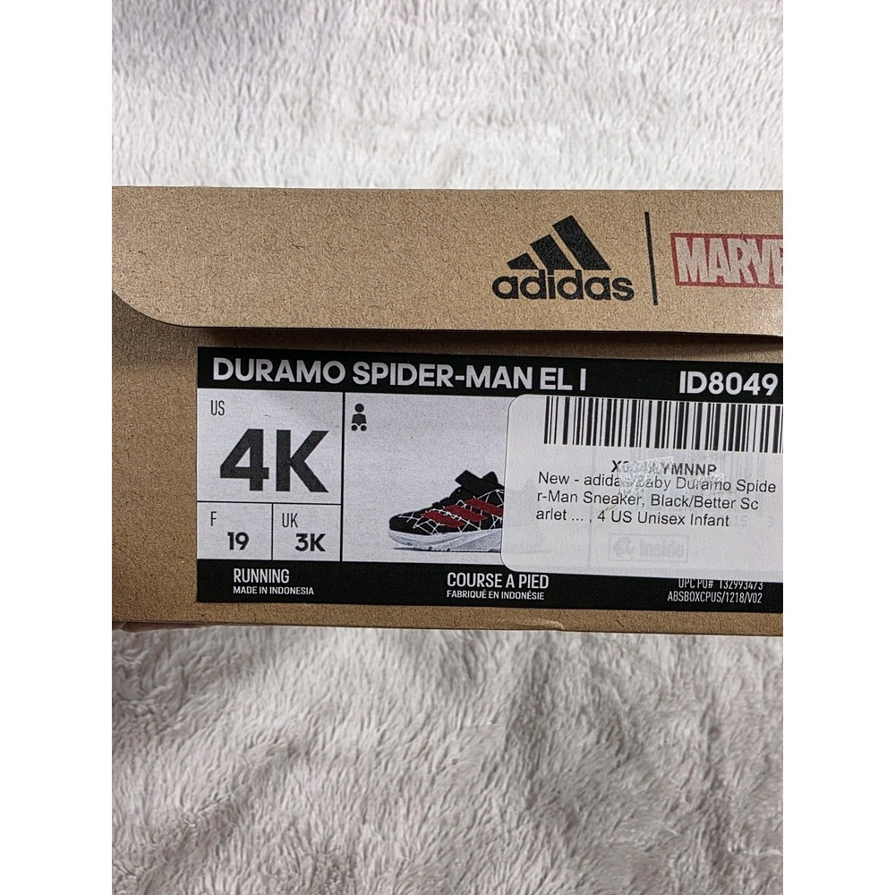 NEW Adidas Duramo Spider-Man El Boys Shoes Sneakers Toddlers 4K - Picture 7 of 7